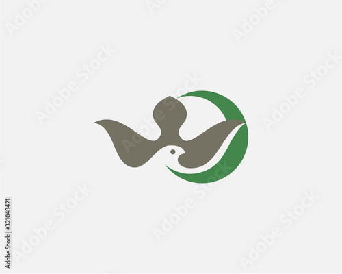 Sticker Abstract bird crescent premium logo icon design minimal style illustration