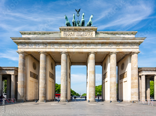 Brandenburg Gate (Brandenburger Tor) in center of Berlin, Germany photo
