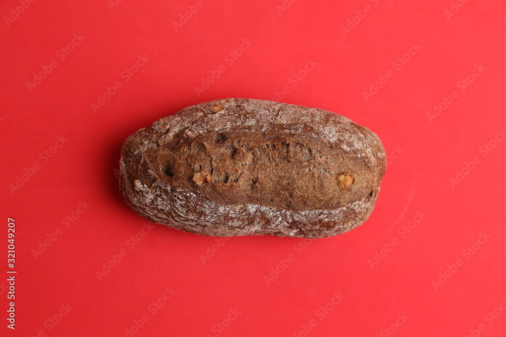 artisanal brown bread with nut pieces artisanal brown bread with nut pieces