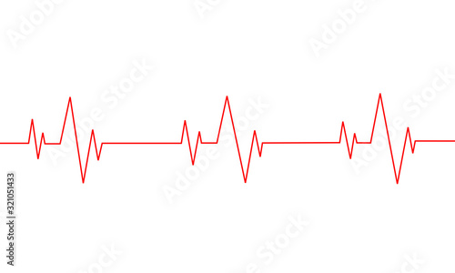Ekg heart beat line monitor. Health care and technology concept. Digital signal wave. 3d rendering - illustration.