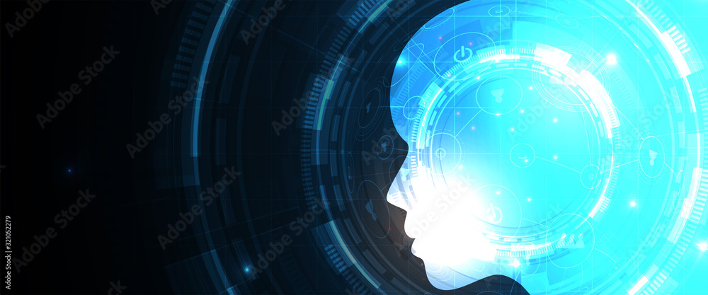 Conceptual technology illustration of artificial intelligence