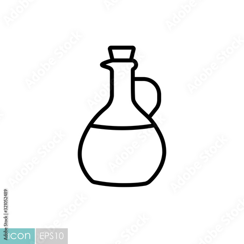Olive Oil Glass Jug Pitcher vector icon