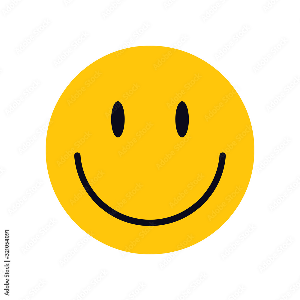 Yellow smiley face for your design. Concept illustration. Сharacter for web or card design. Graphic element for background Yellow smiley face for your design. Concept illustration. Сharacter for web or card design. Graphic element for background