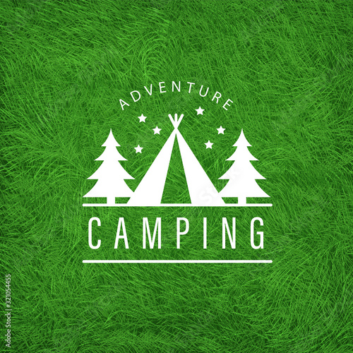 camping logo vector	