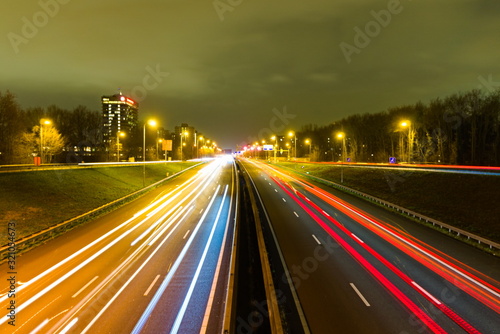 03-02-2020 amsterdam the netherlands traffic on the highway at night traffic