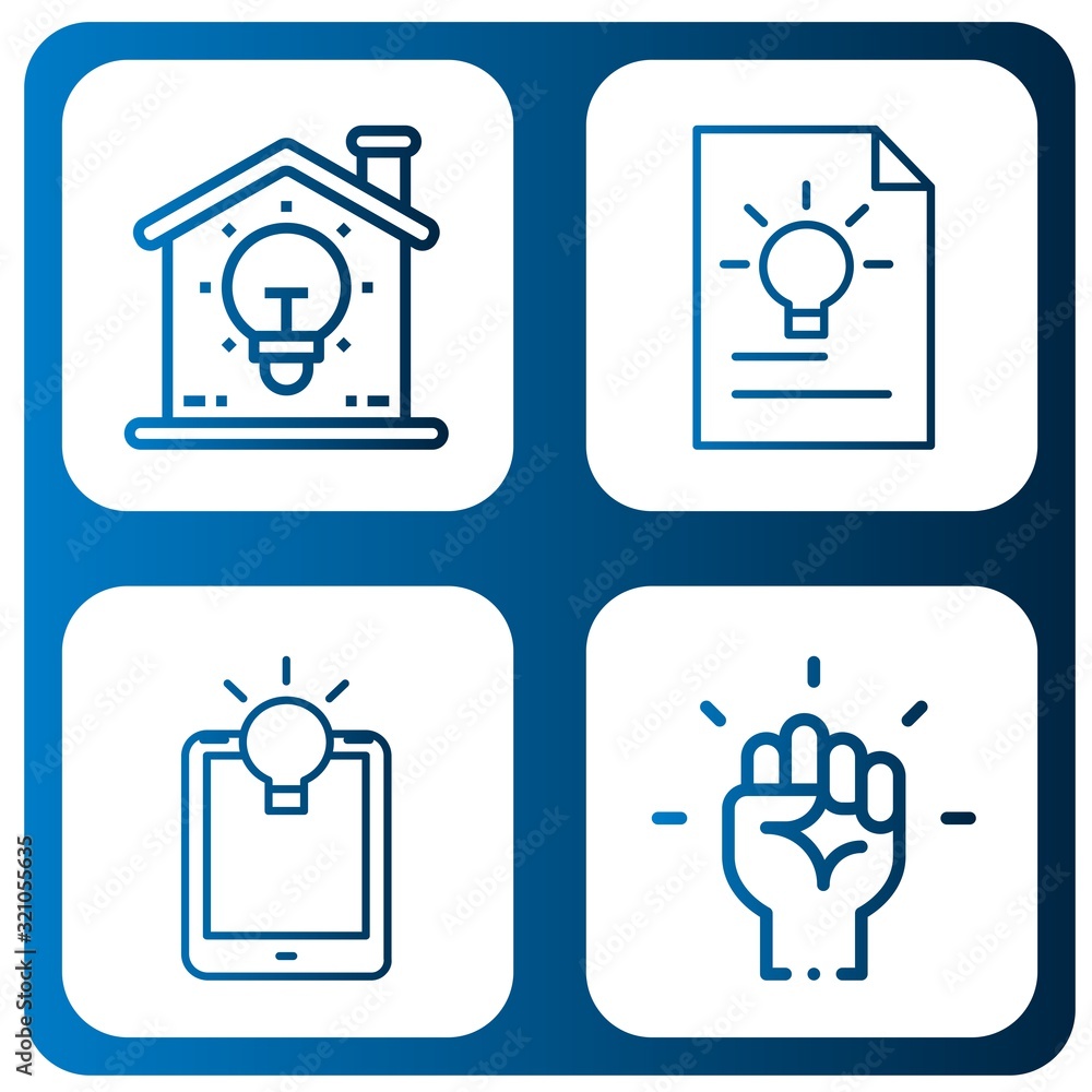 Set of inspiration icons Set of inspiration icons