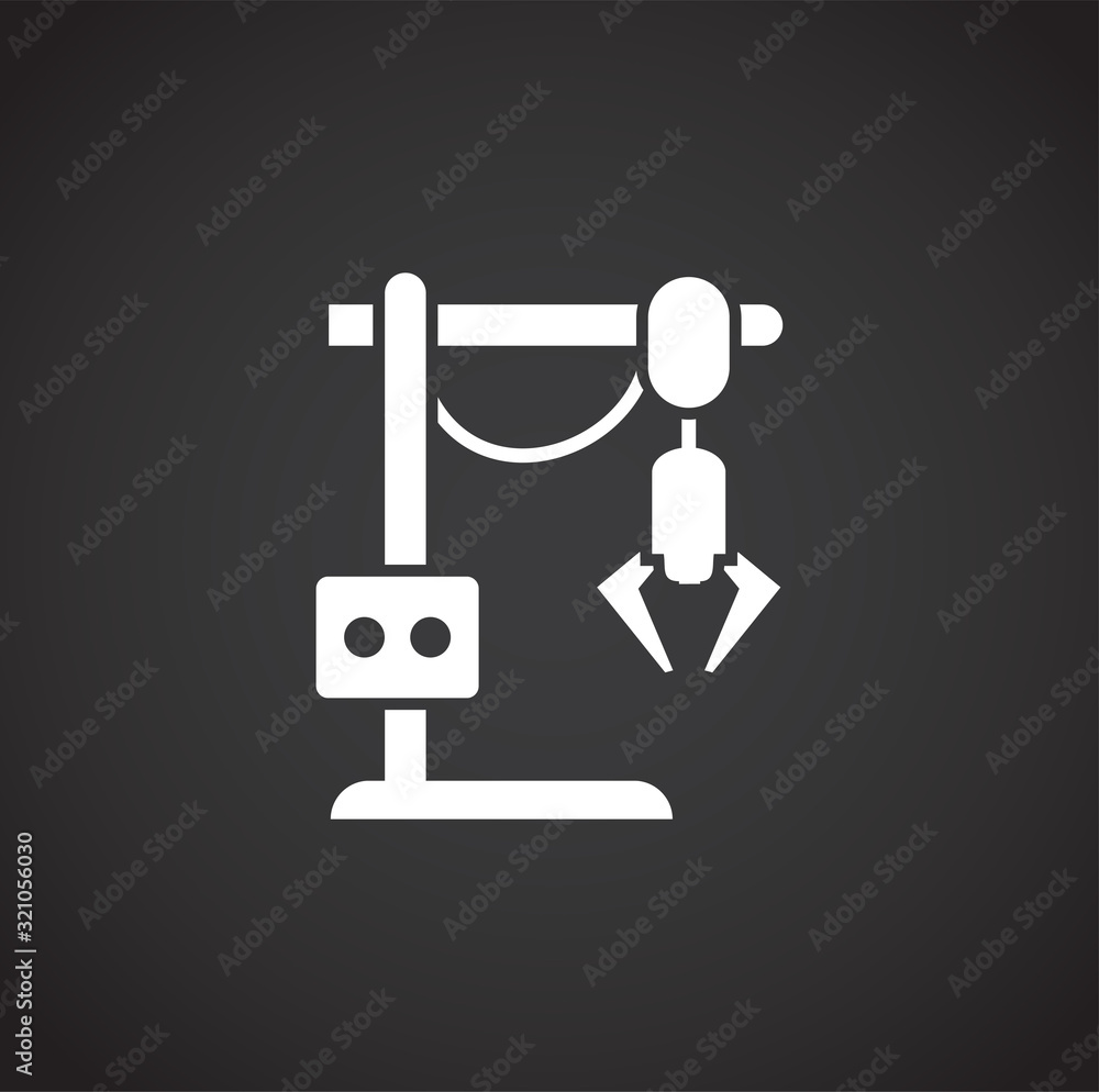 Robotic manufacture related icon on background for graphic and web design. Creative illustration concept symbol for web or mobile app Robotic manufacture related icon on background for graphic and web design. Creative illustration concept symbol for web or mobile app