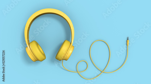 Sporty and colourful headphones 