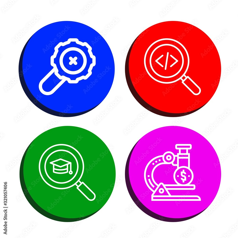 Set of magnify icons Set of magnify icons