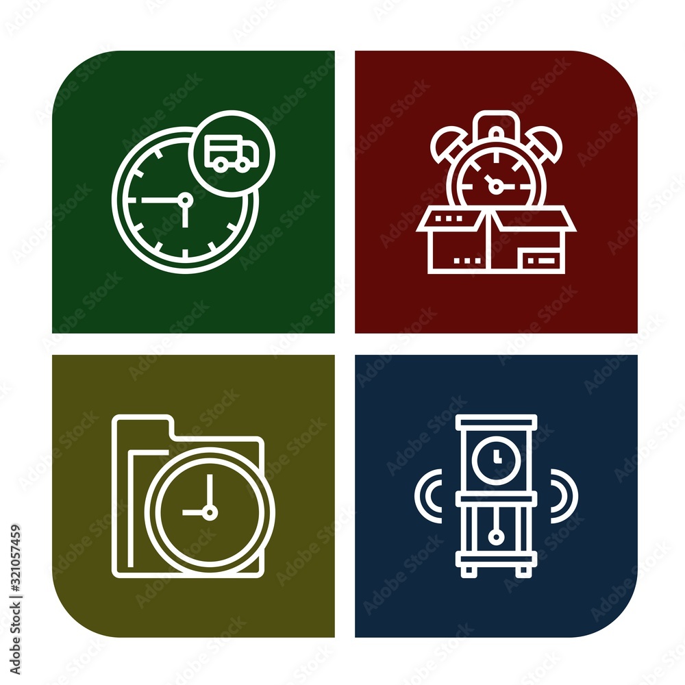 numeral simple icons set numeral simple icons set