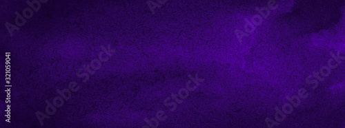 Dark Purple watercolor background with torn strokes and uneven divorce. Abstract indigo background for design, template and pattern.