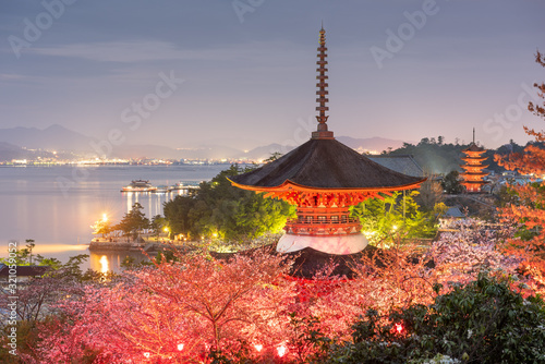 Canvas Print Miyajima Island, Hiroshima, Japan in Spring