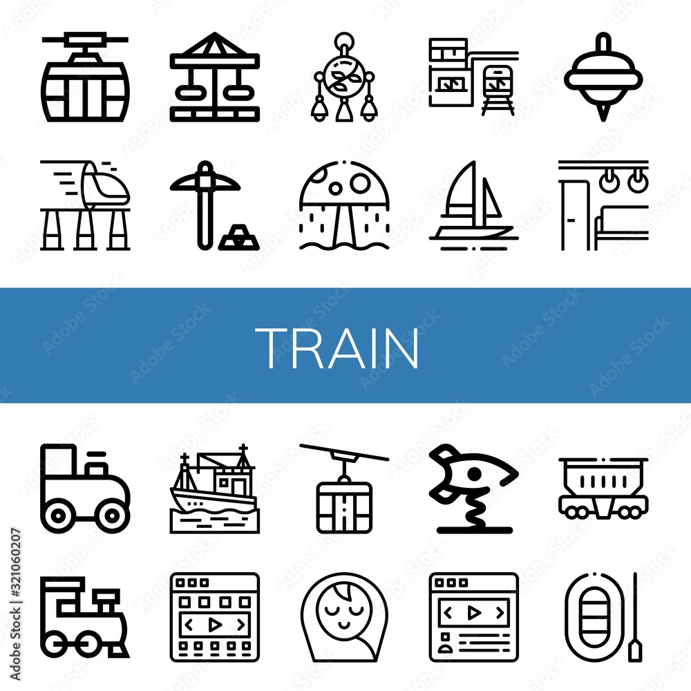 train icon set
