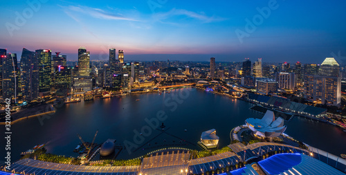 Singapore City view at magic hour