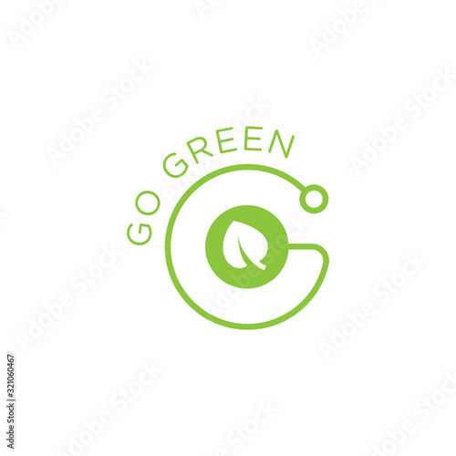 Logo design about go green idea