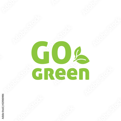 Logo design about go green idea