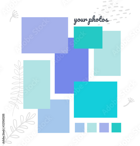 Creative mood board - colorful vector background template