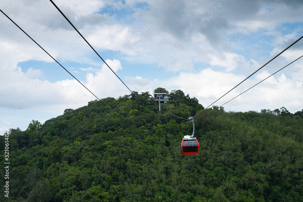 cable car in the mountains