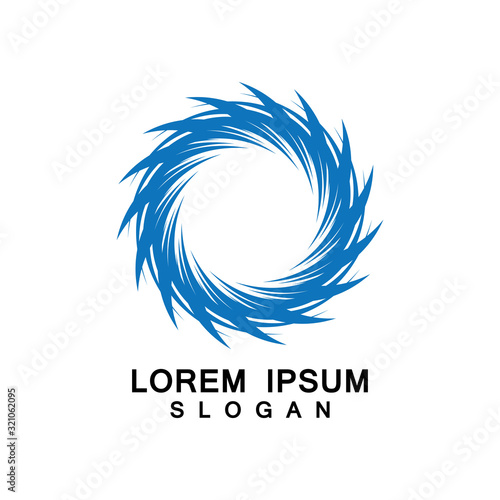 Tornado, vortex, hurricane logo design elements