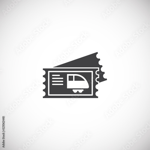Travel related icon on background for graphic and web design. Creative illustration concept symbol for web or mobile app