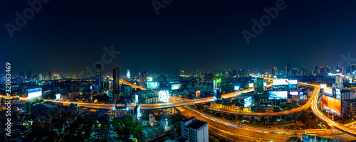 Soi Rangnam  Bangkok Buildings in the heart of the capital city that shine beautifully at night.