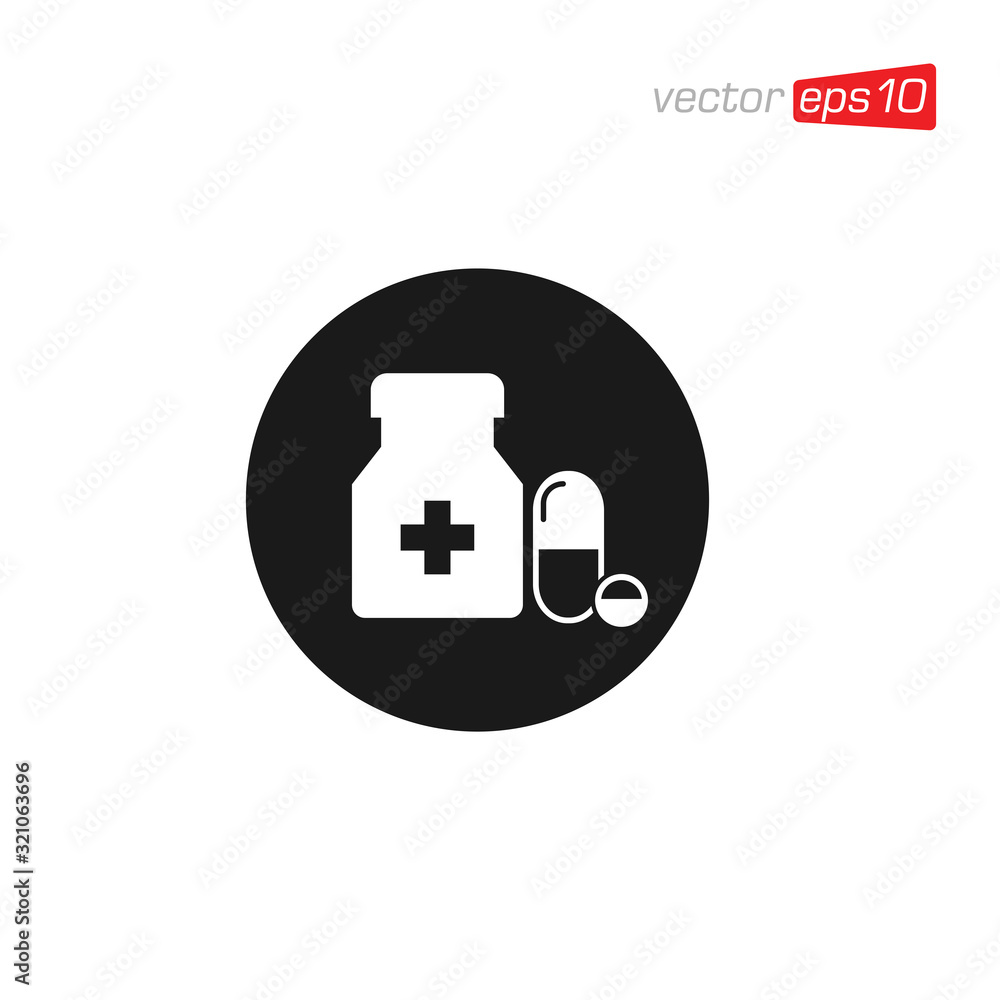 Pill Capsule Medicine Icon Design Vector Pill Capsule Medicine Icon Design Vector