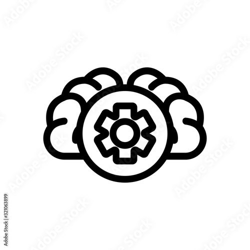 consciousness icon vector. Thin line sign. Isolated contour symbol illustration