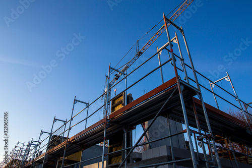 scaffolding, reconstruction, building site