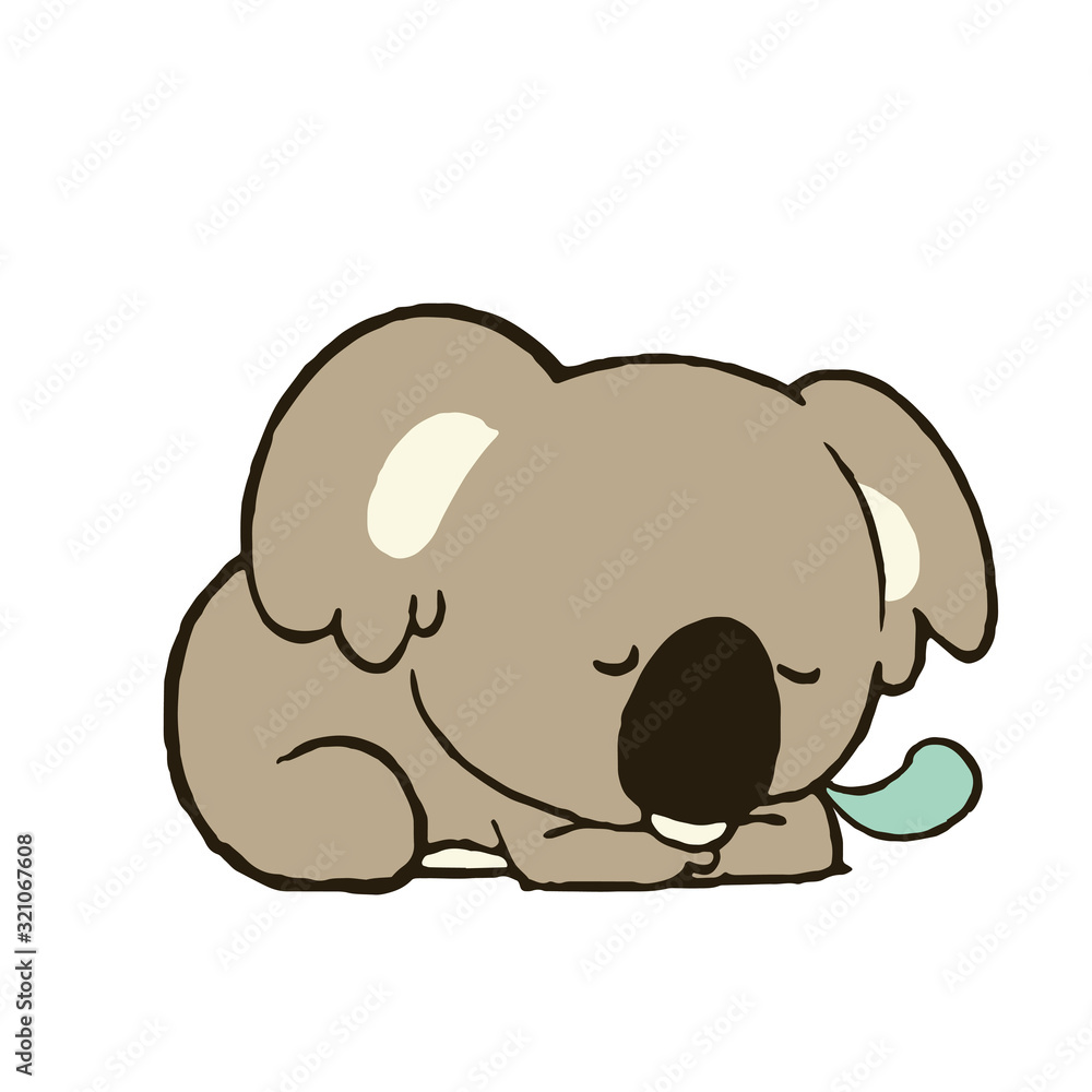 Fototapeta premium 眠っているコアラ