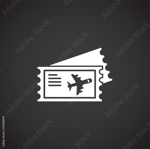 Travel related icon on background for graphic and web design. Creative illustration concept symbol for web or mobile app