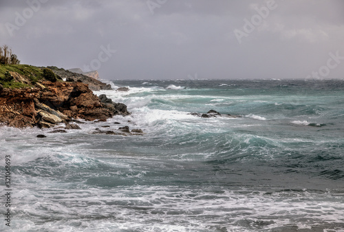 Windy Weather On The Seashore. Stock Image.