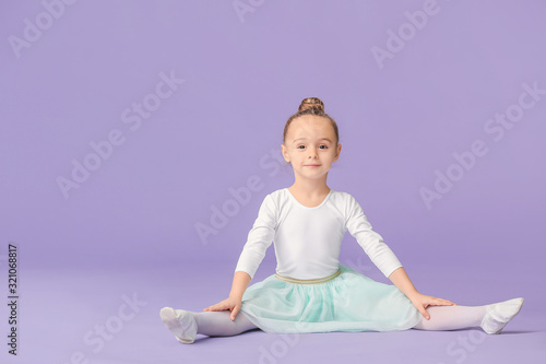 Cute little ballerina on co...