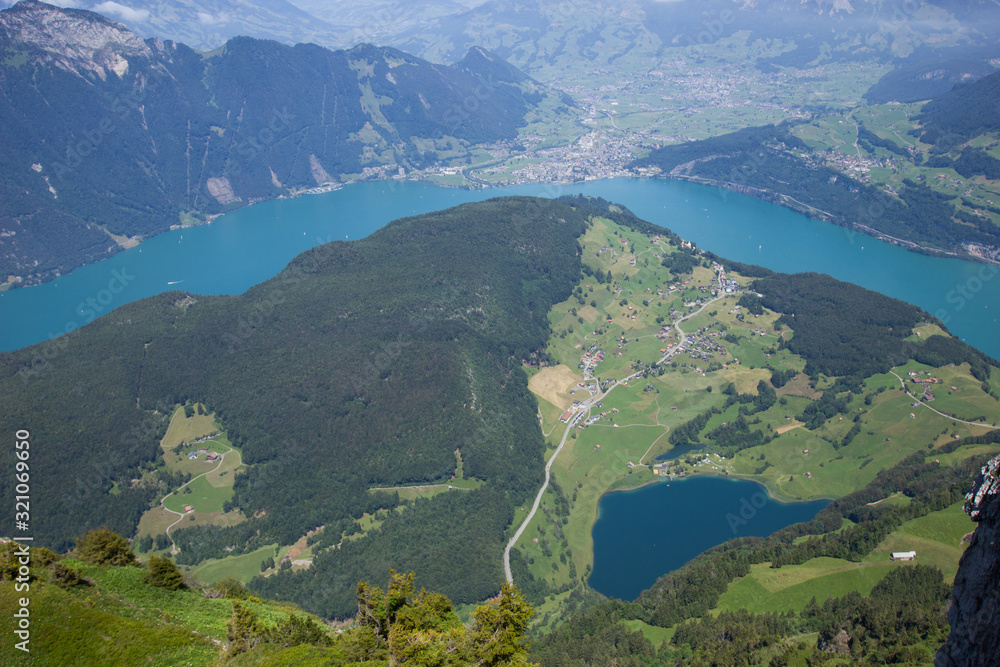 stunning view over lake Uri seen from the Niederbauen stunning view over lake Uri seen from the Niederbauen