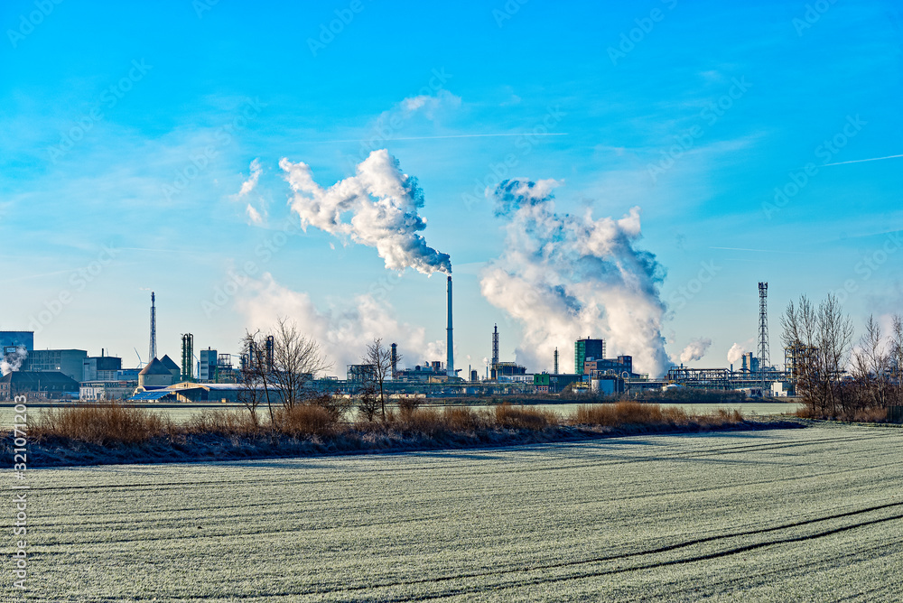 The Leuna plant in Leuna in Saxony-Anhalt in winter in Germany The Leuna plant in Leuna in Saxony-Anhalt in winter in Germany