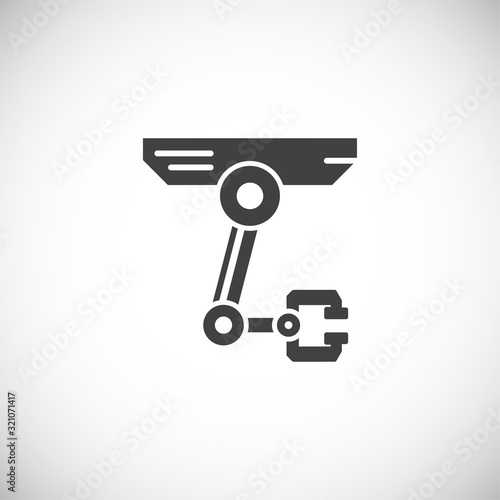 Robotic surgery related icon on background for graphic and web design. Creative illustration concept symbol for web or mobile app