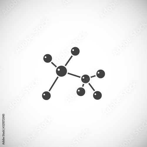 Molecular related icon on background for graphic and web design. Creative illustration concept symbol for web or mobile app