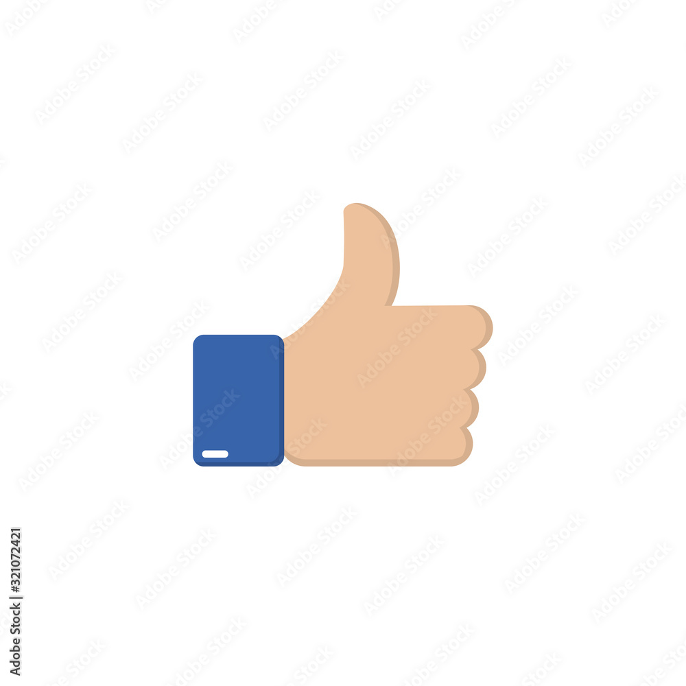 Hand like icon in a flat design. Vector illustration Hand like icon in a flat design. Vector illustration