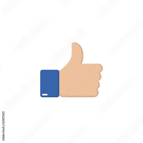 Hand like icon in a flat design. Vector illustration photo