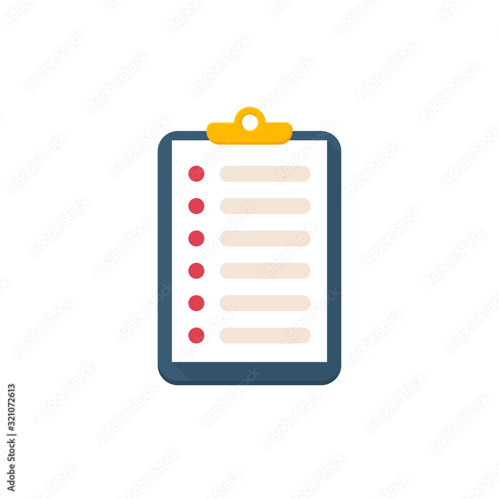 Clipboard icon in a flat design. Vector illustration Clipboard icon in a flat design. Vector illustration