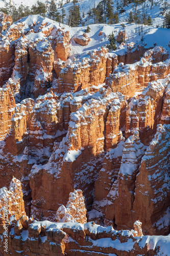 Snow Covered Winter Landscape in Bryce Canyon Utah