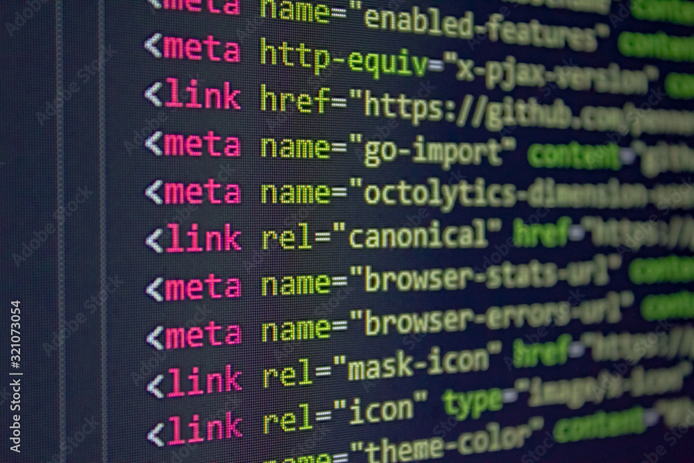 Obraz premium developer software source code screen. programming code. writing script. programmer editing code background
