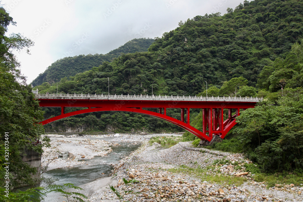 Landscape View in Taroko red bridge, Taroko national park, Hualien, Taiwan. Landscape View in Taroko red bridge, Taroko national park, Hualien, Taiwan.