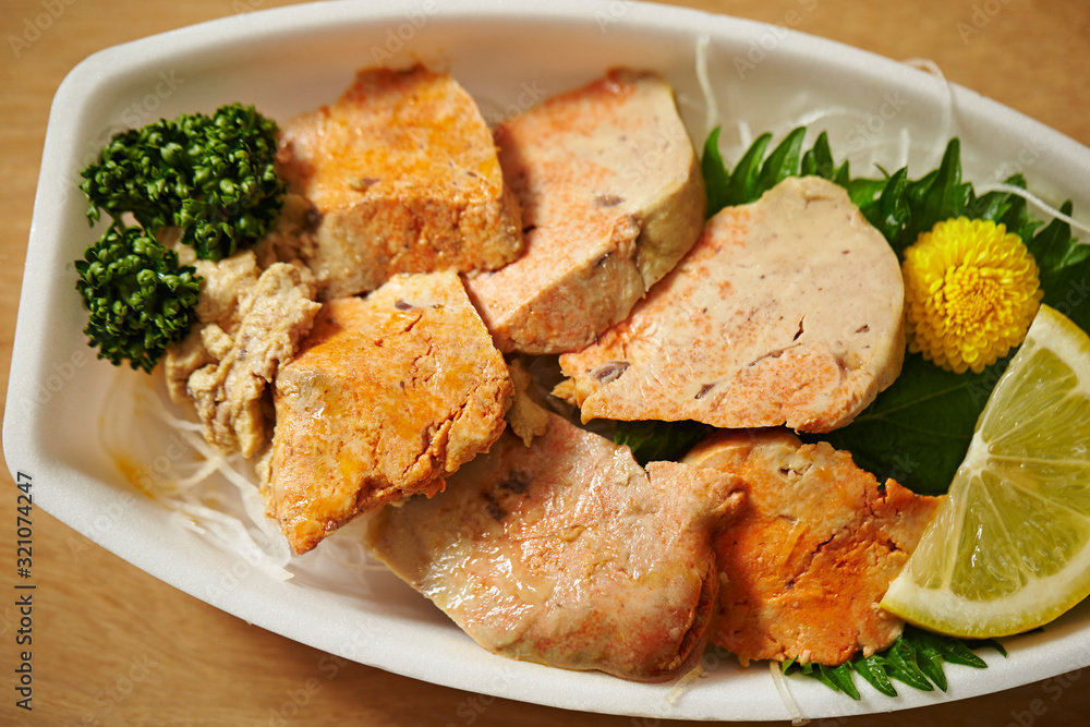 Ankimo, Japanese monkfish liver dish Ankimo, Japanese monkfish liver dish