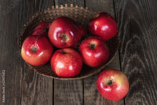 High iron red apples, variety Gizil Ahmet, bred in Azerbaijan photo