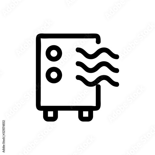 air purifier icon vector. Thin line sign. Isolated contour symbol illustration