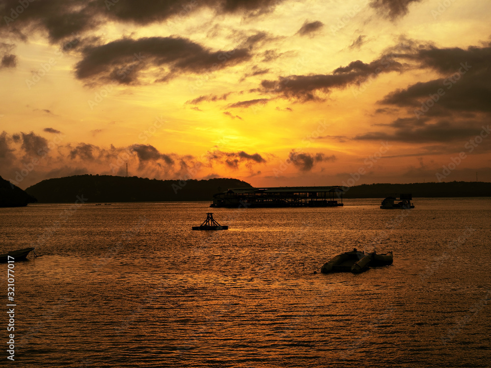 Sunset over Balinese sea, Indonesia Sunset over Balinese sea, Indonesia