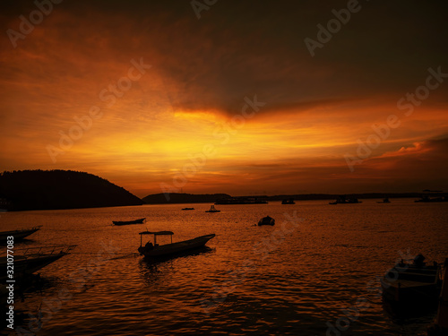 Sunset over Balinese sea, Indonesia © vladislav333222