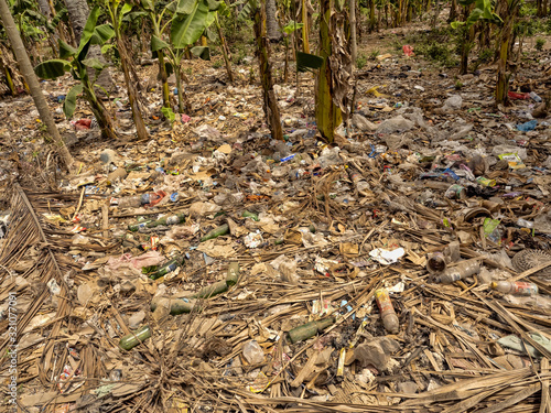 Garbage Infested Palmeria, Nusa Penida, Indonesia photo