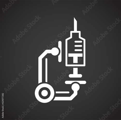 Robotic surgery related icon on background for graphic and web design. Creative illustration concept symbol for web or mobile app