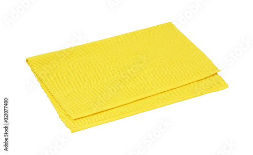 Tableau sur toile Yellow ribbed cotton placemat